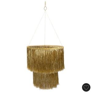 Set of 3 Meri Meri Gold Tinsel Chandeliers Party Decor Like New in Box
